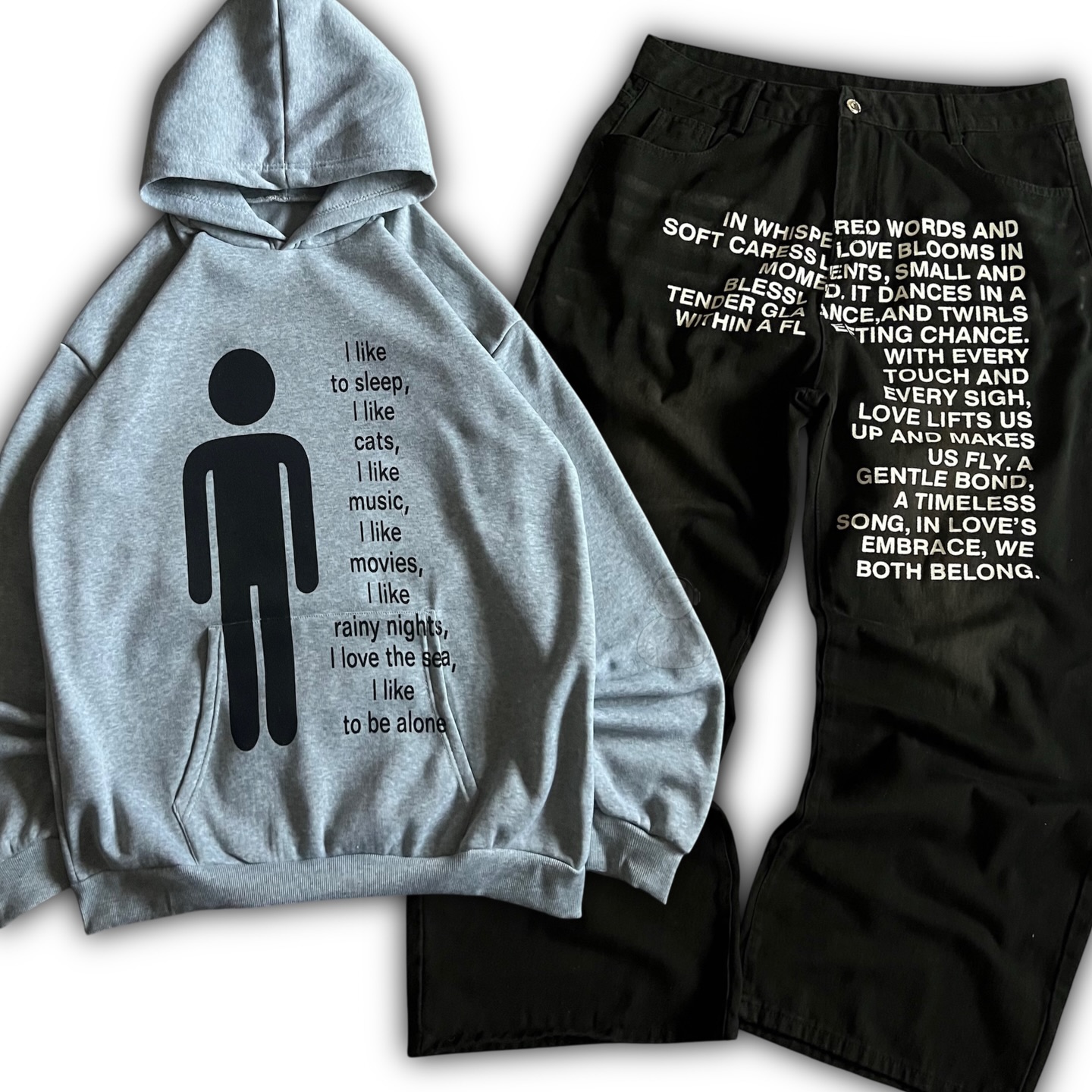 Men'S Fashion Y2K - Conjuntos de Sudadera con Capucha y