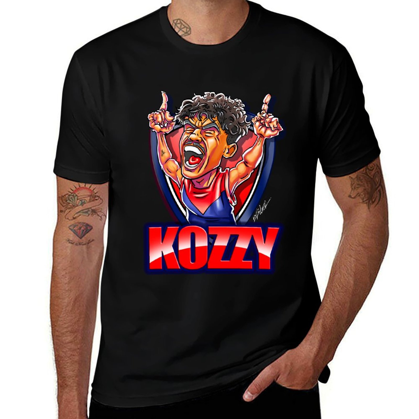 Mens Fashion Melbourne - Diseño Kozzy Pickett-Camiseta Melbourne Demons AFL