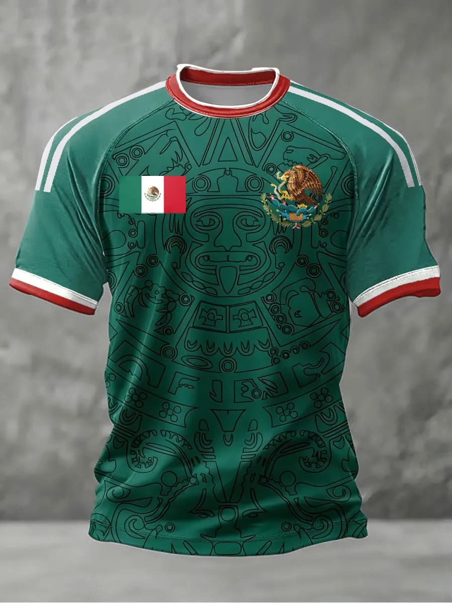Mens Fashion Mexico - Camiseta de Fútbol 3D para Hombre