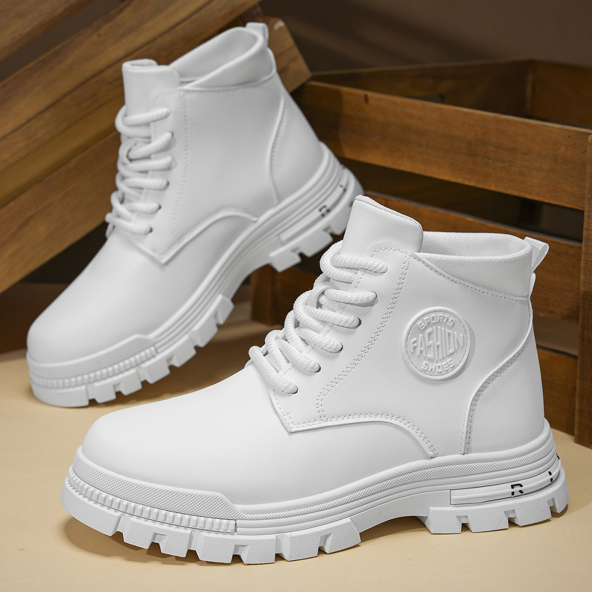Men'S Fashion For 45 Years Old - Botas de moto blancas a la