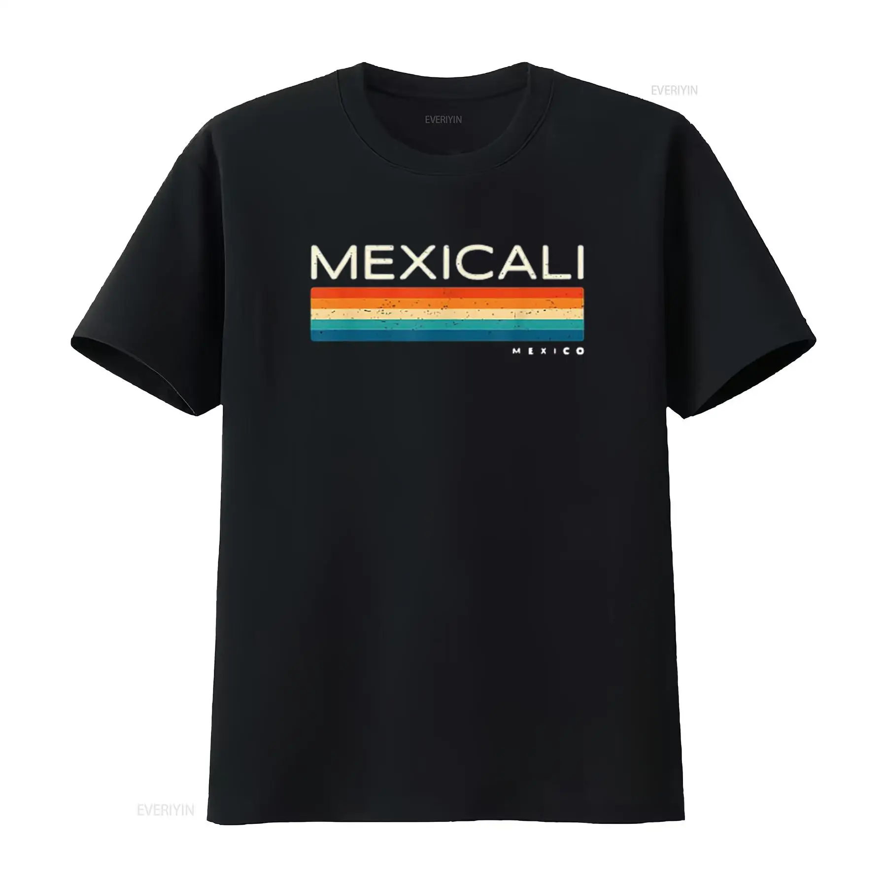 Mens Fashion Mexicali - Camiseta mexicana de diseño Retro para