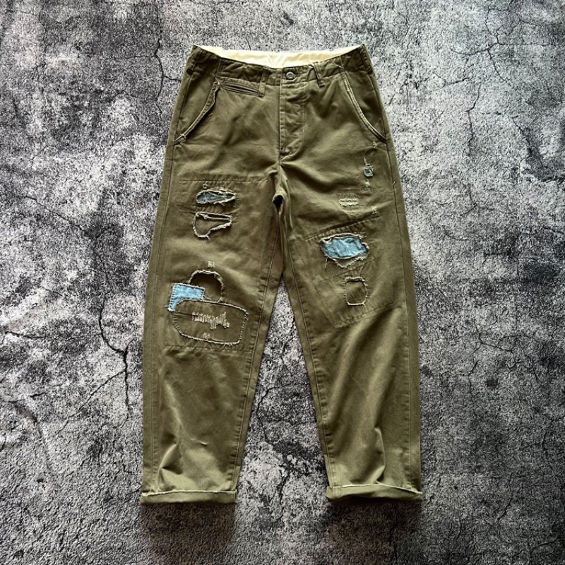 Chino Pants Men - Amekaji Japón Vintage peso pesado 100%