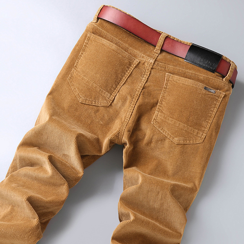 Men'S Fashion Khaki Pants - Pantalones informales de pana de algodón