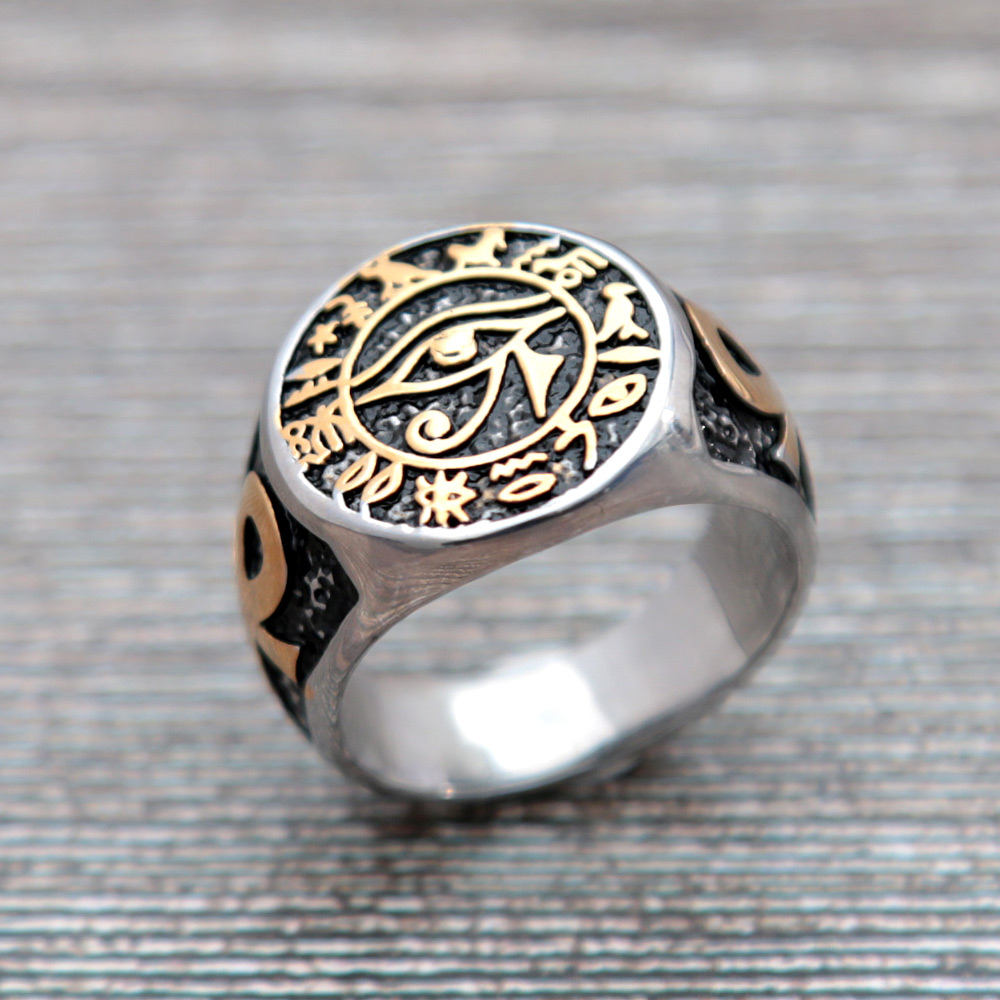 Men Fashion Egypt - Anillo de Ojo de Horus egipcio