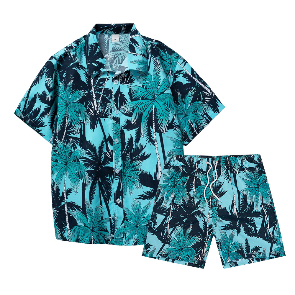 Mens Fashion Suits - Conjunto de Camisa y Pantalones Cortos