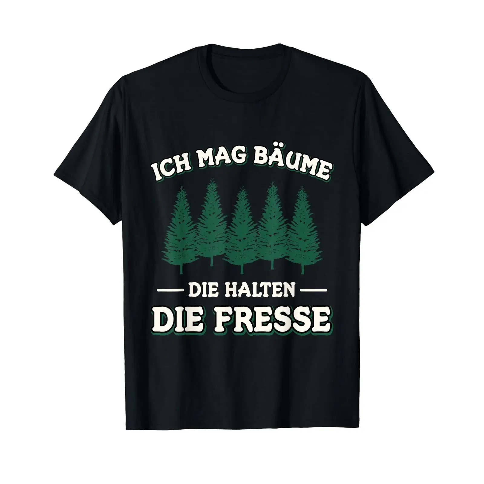 Men'S Fashion Mag - Camiseta con texto en alemán:quot Wald