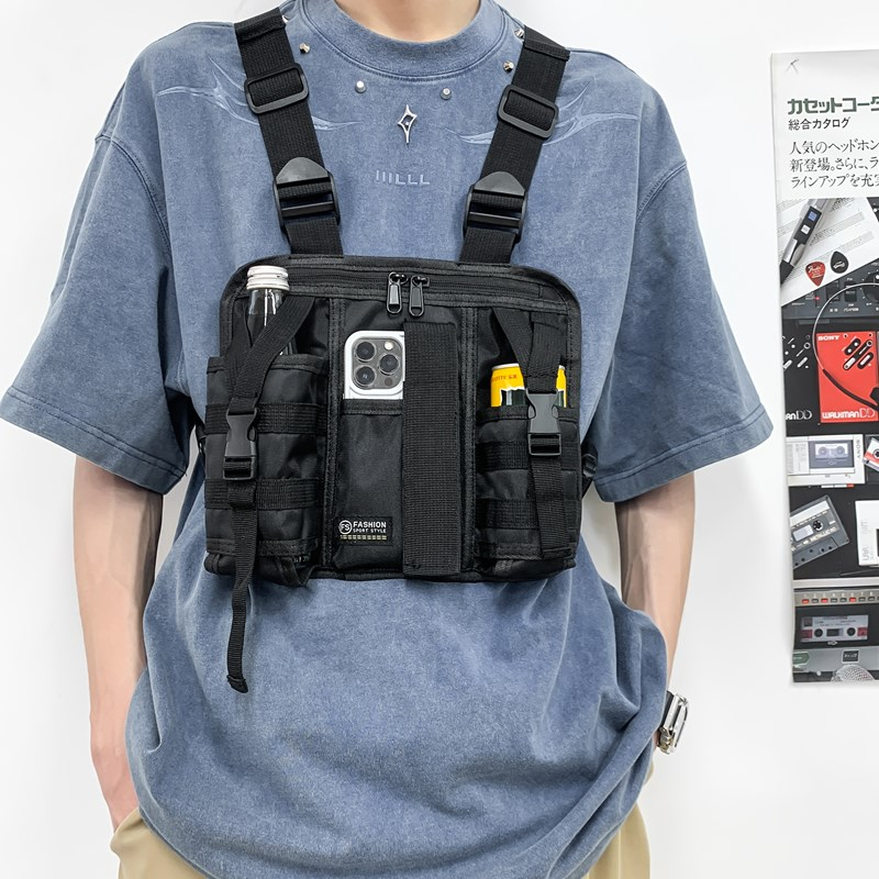 Tactical Vest Men - Ropa informal estilo Hip-hop para hombre,