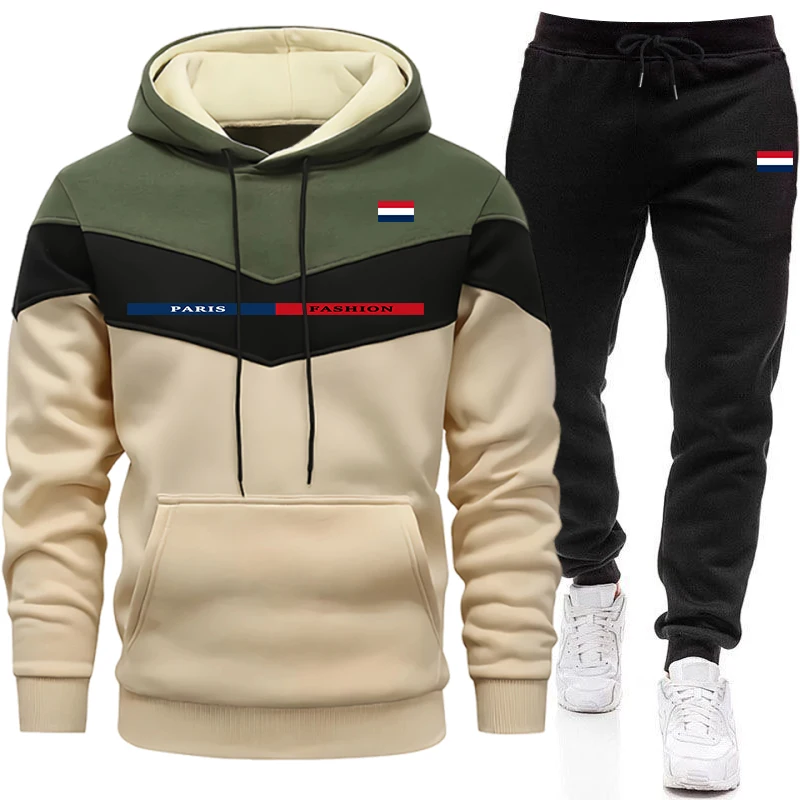 Mens Fashion Suits - Conjunto Deportivo Informal para Otoño e