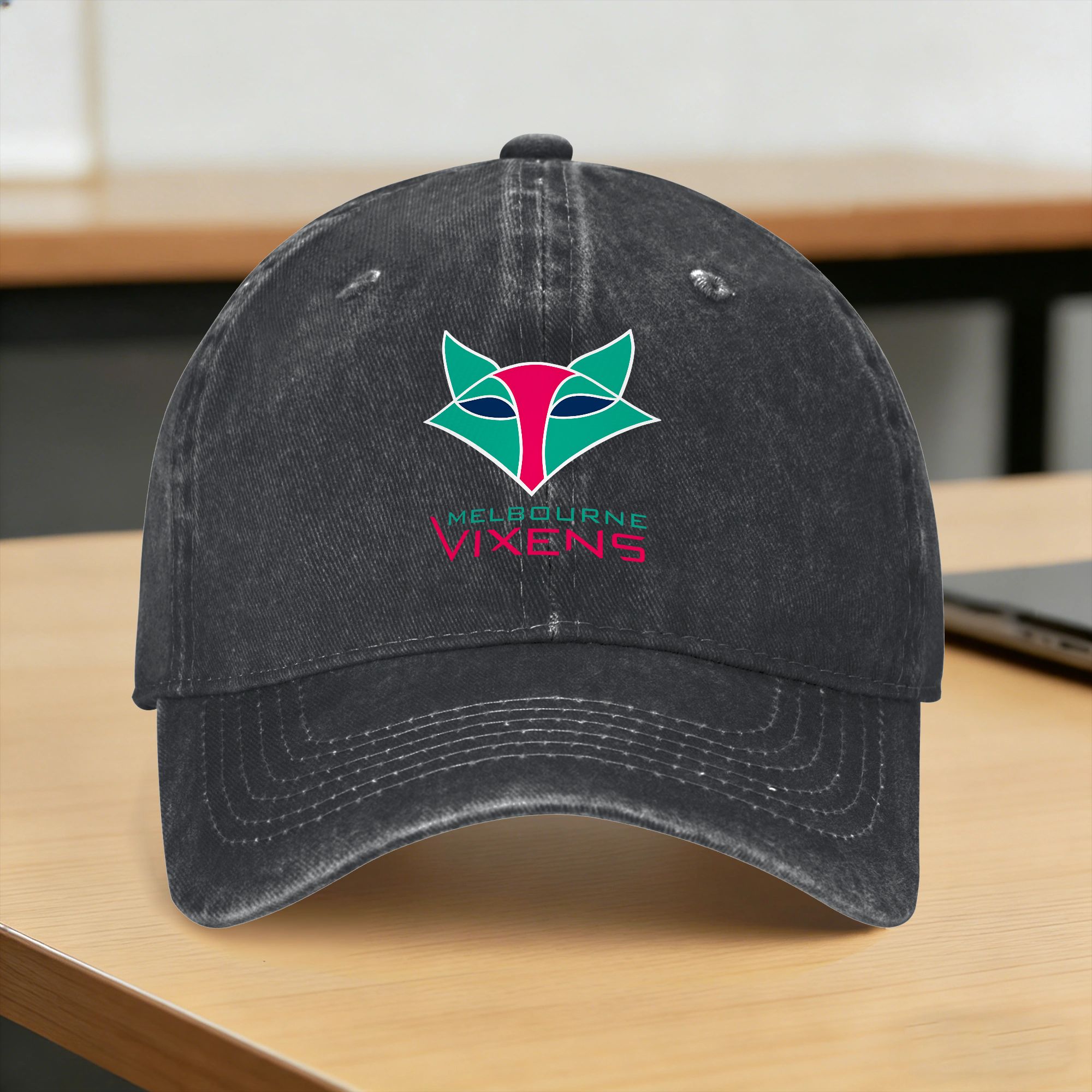 Mens Fashion Melbourne - Gorra de béisbol lavada Melbourne Vixens