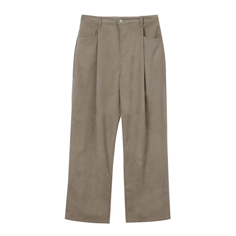 Men'S Fashion Khaki Pants - Pantalones de pana rectos de pierna