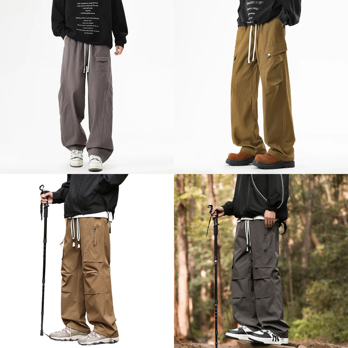 Men'S Fashion Khaki Pants - 2025 nuevos pantalones Cargo de algodón