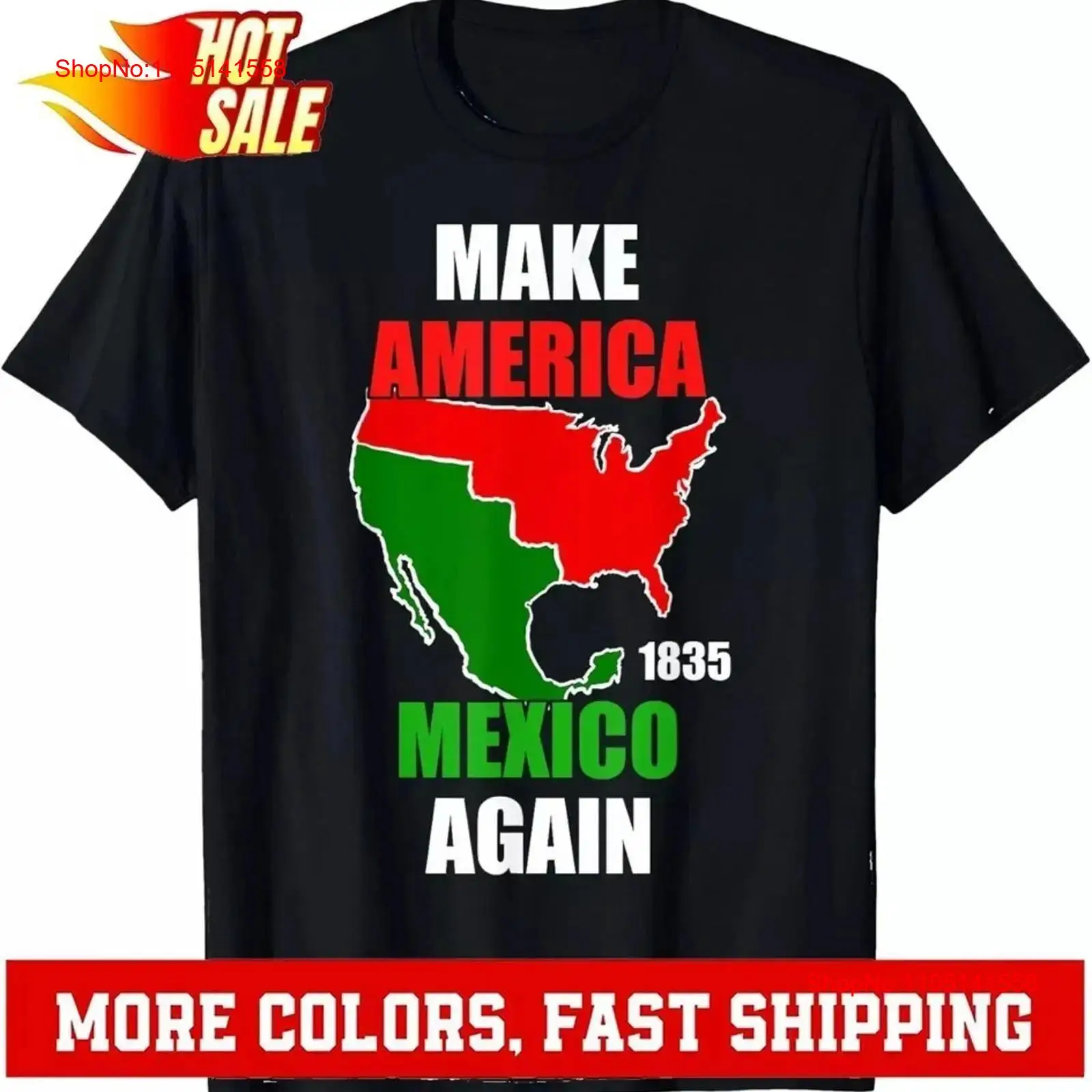 Mens Fashion Mexico - Make America Mexico Again-Camiseta con bandera