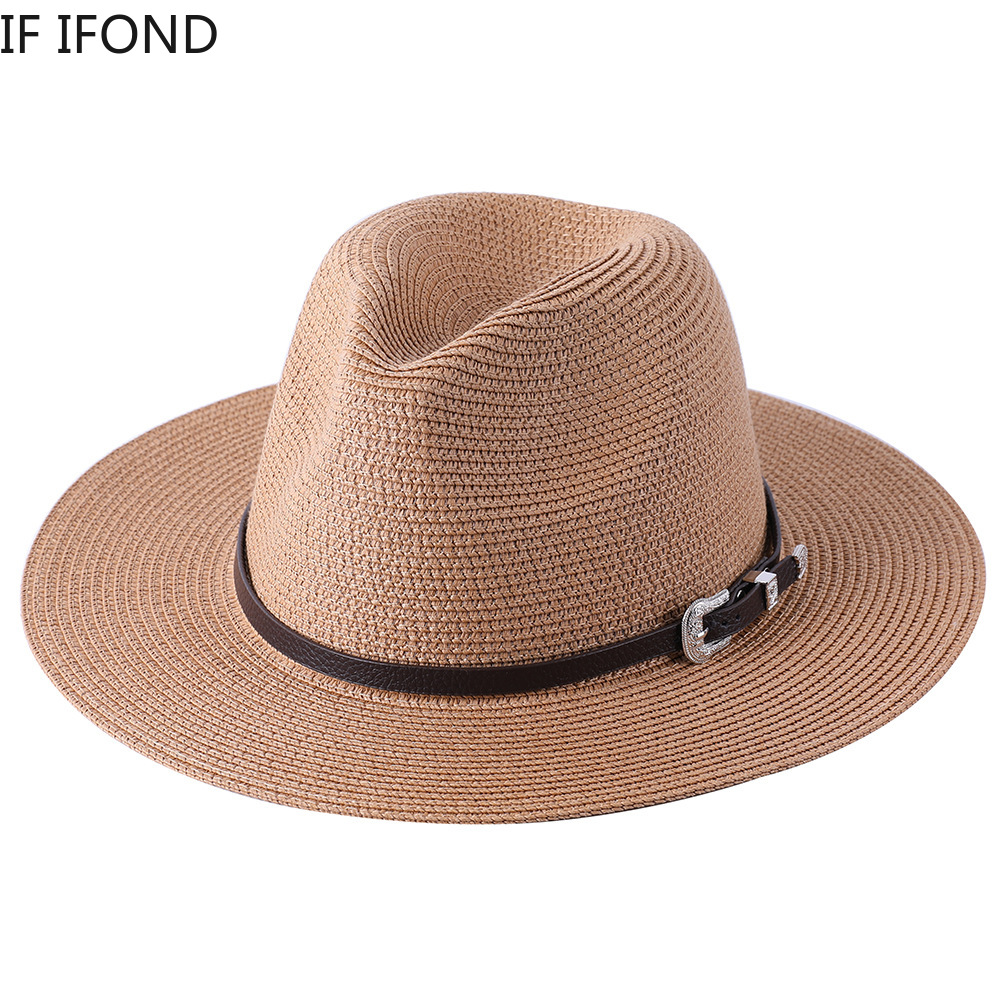 Mens Fashion Bucket Hat - Sombrero de paja con protección UV