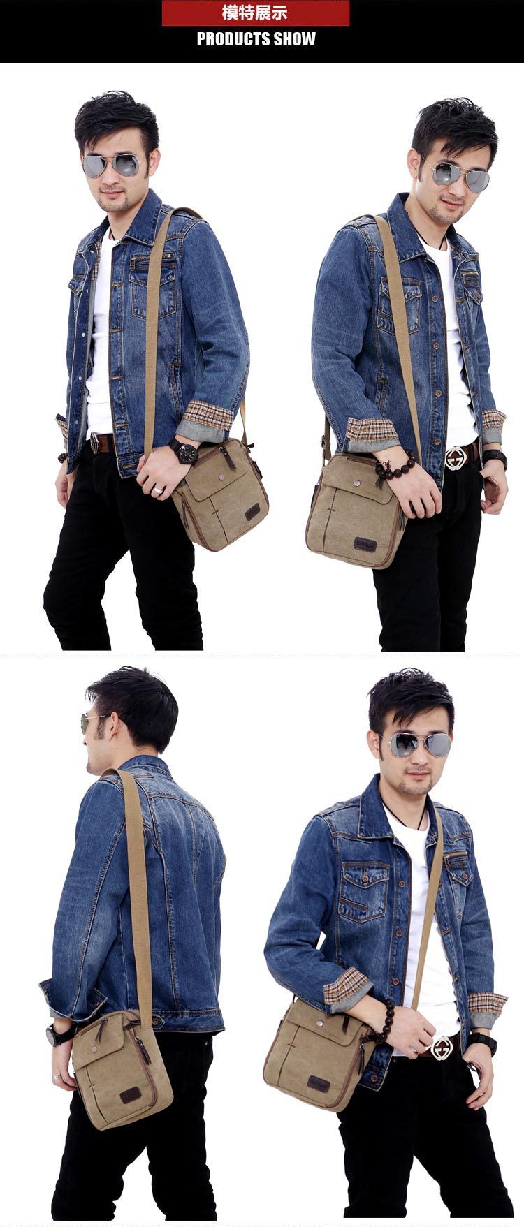 Men'S Fashion Mag - Bolso de Lona para Hombre 2025,