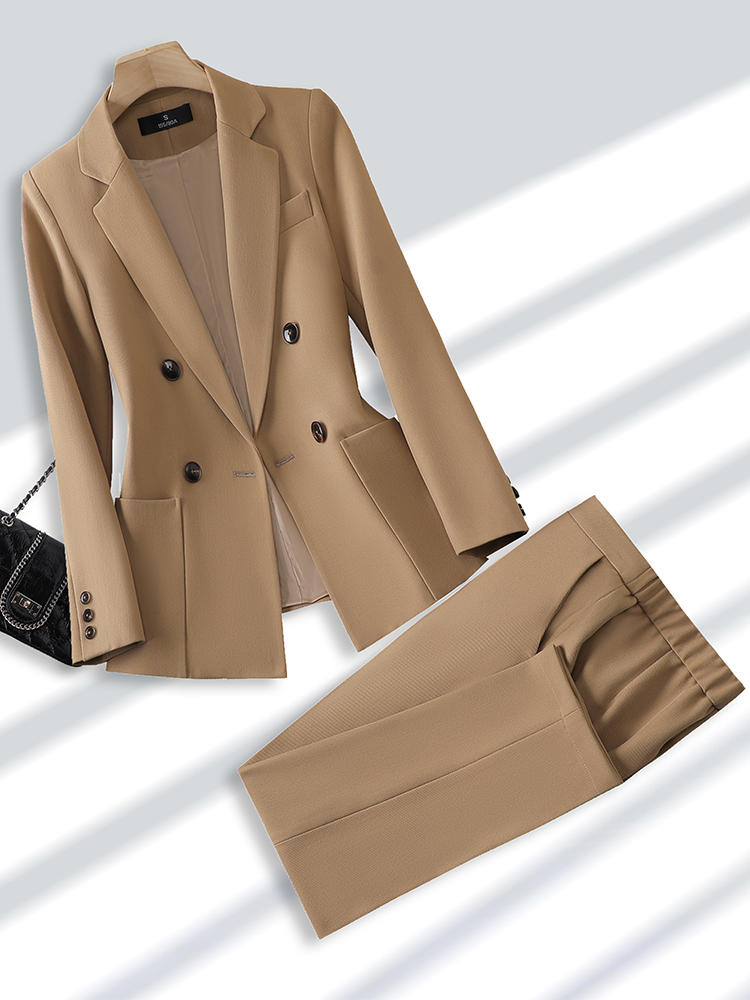 Men'S Fashion Khaki Pants - Traje Formal de 2 piezas con