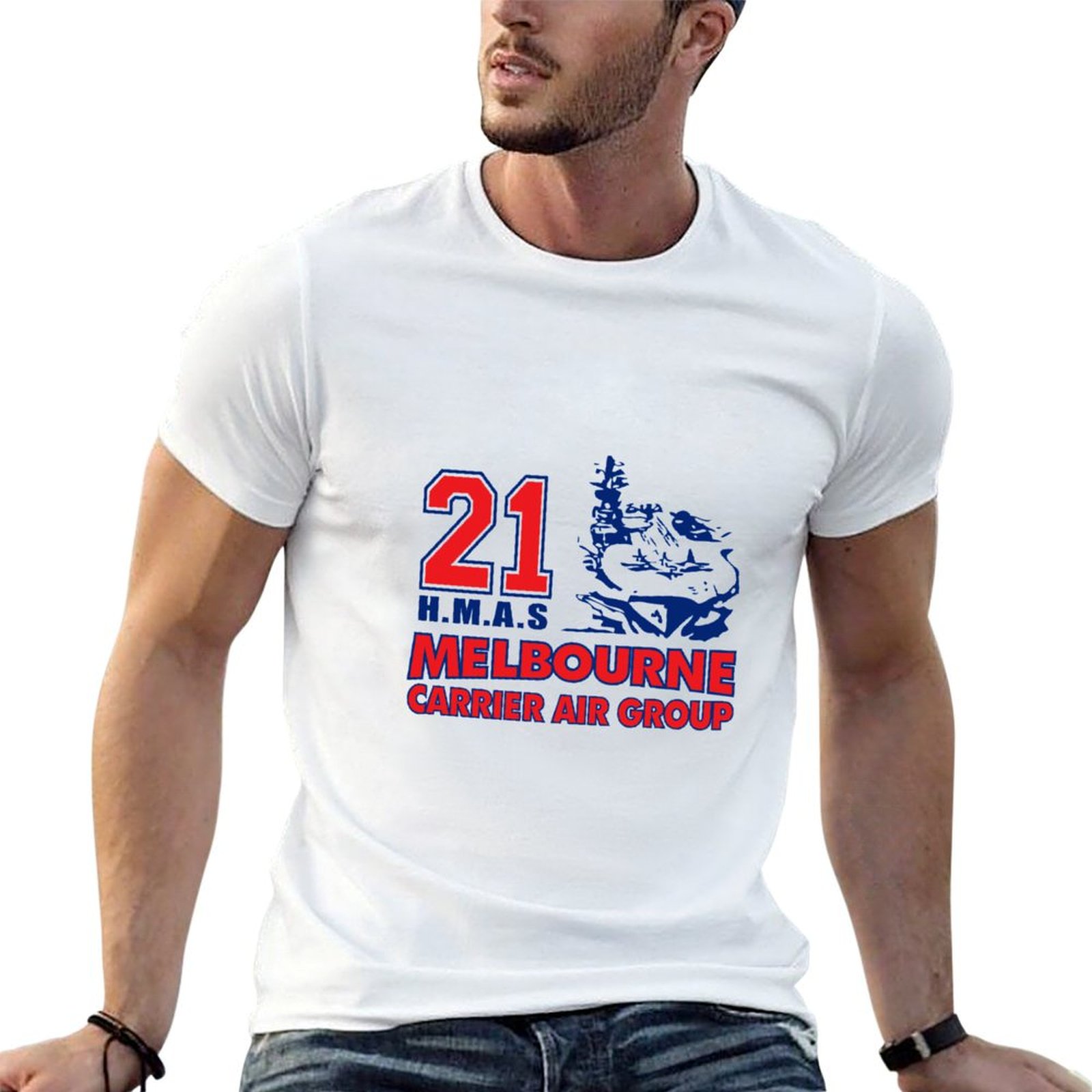 Mens Fashion Melbourne - Camiseta HMAS Melbourne Carrier Air Group,