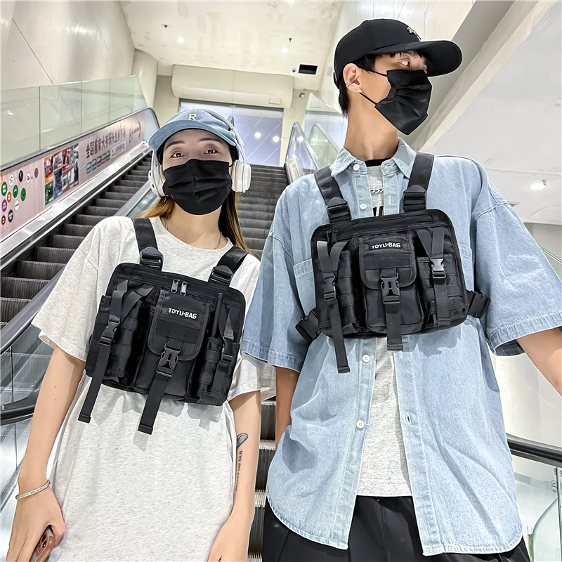 Tactical Vest Men - Ropa informal estilo Hip-hop, bolso de