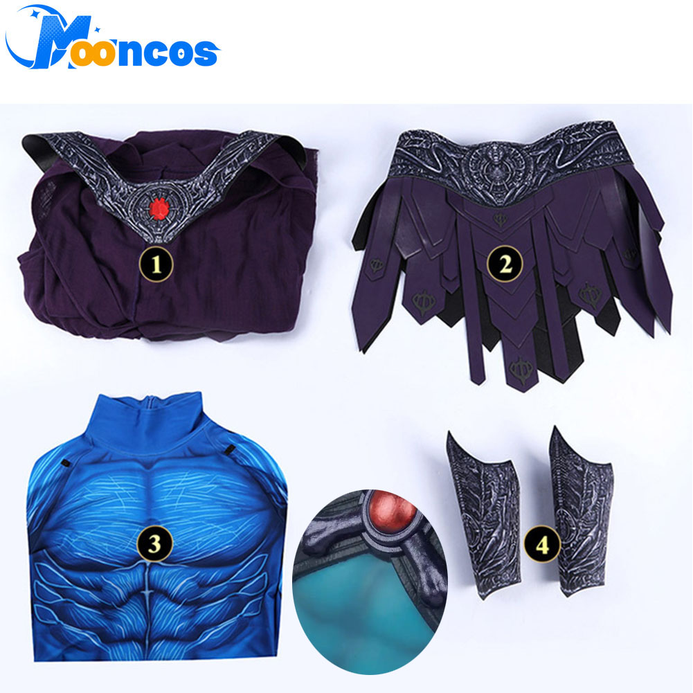 Mens Fashion Jumpsuit - Disfraz de Cosplay de Skeletor para