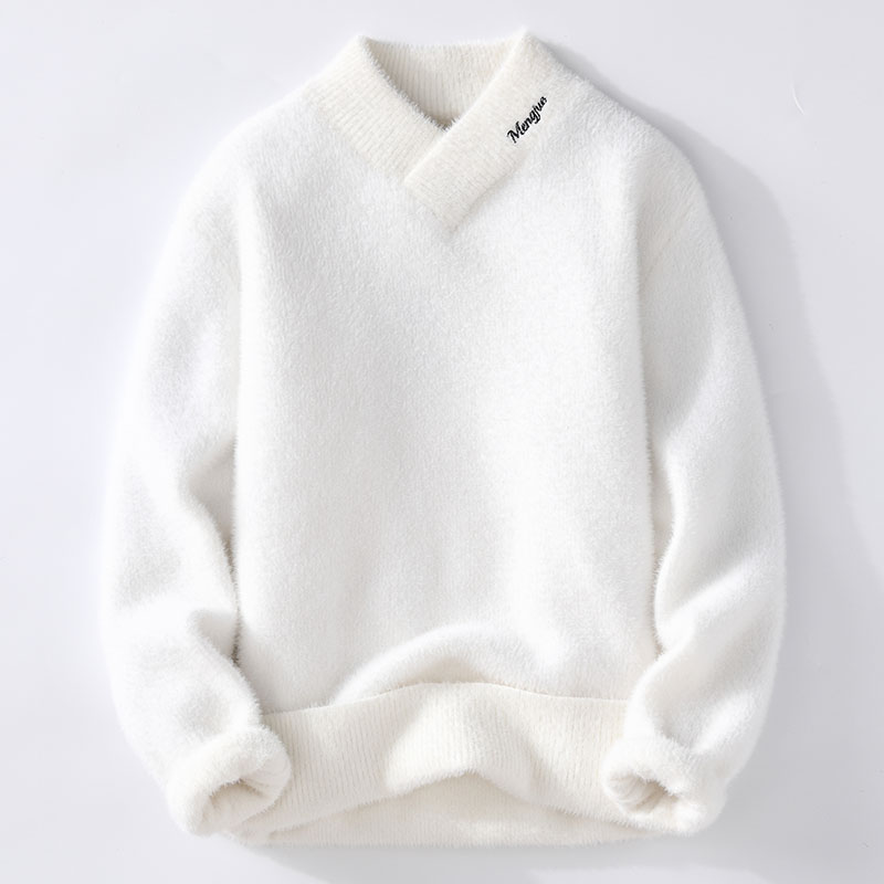 Men'S Fashion V Neck Sweater - Suéteres de invierno para hombre, estilo