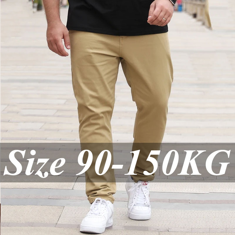 Men'S Fashion Khaki Pants - Pantalones de talla grande 36-50 para