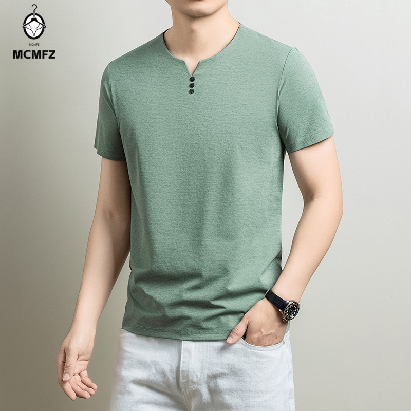 Men Fashion Upper - Camiseta Henley básica para hombre, cómoda