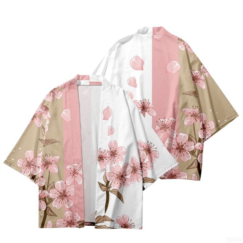 Mens Fashion Workwear - Verano Mujer estampado de flores Kimono