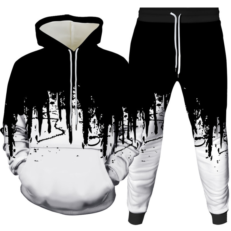 Mens Fashion Suits - Conjuntos de pantalones con capucha y
