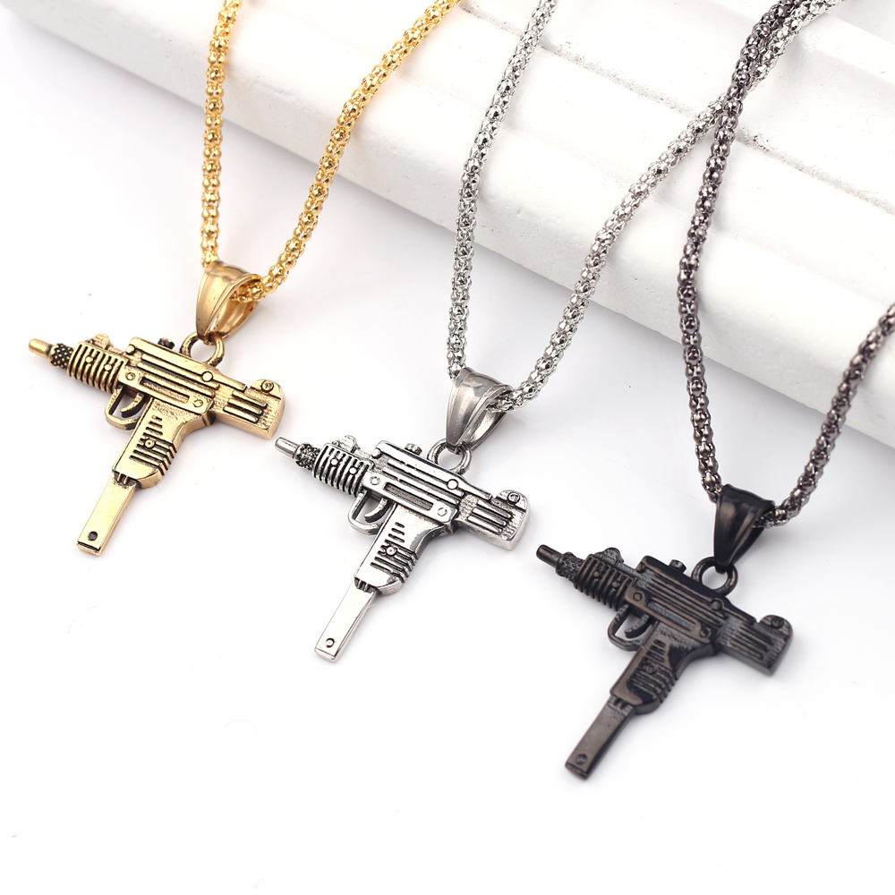 Collar con Colgante de Pistola - Men'S Fashion Necklaces reseña y precio