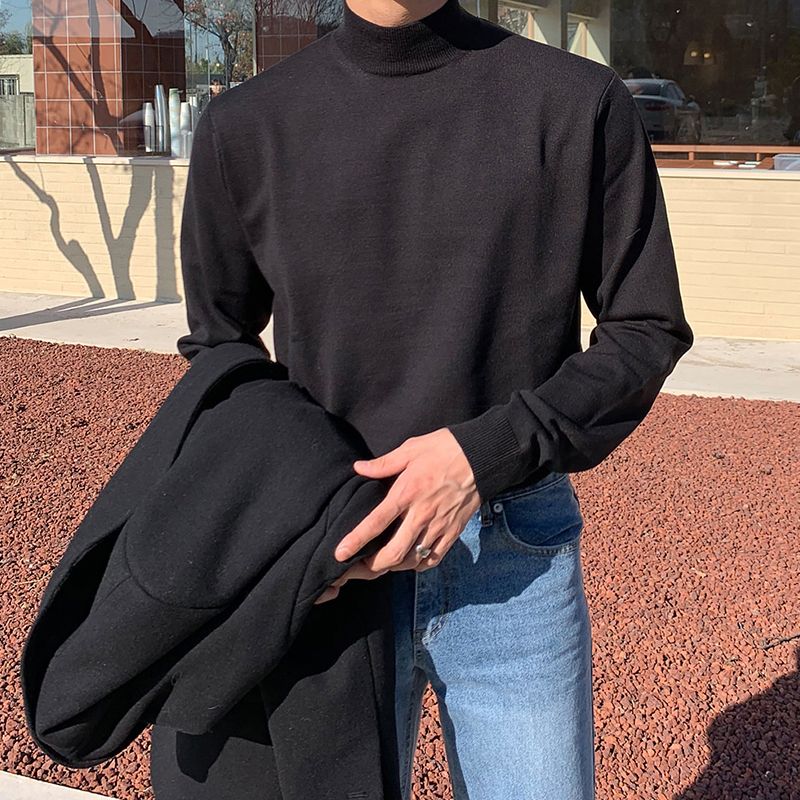 Suéter de medio cuello alto pa - Men'S Fashion Korea reseña y precio