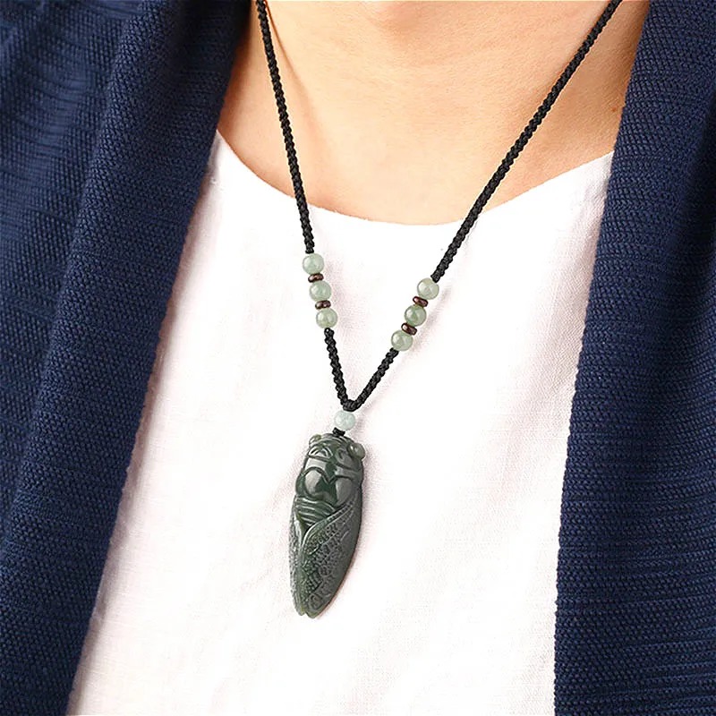 Colgante de Jade Natural de He - Men'S Fashion Necklaces reseña y precio