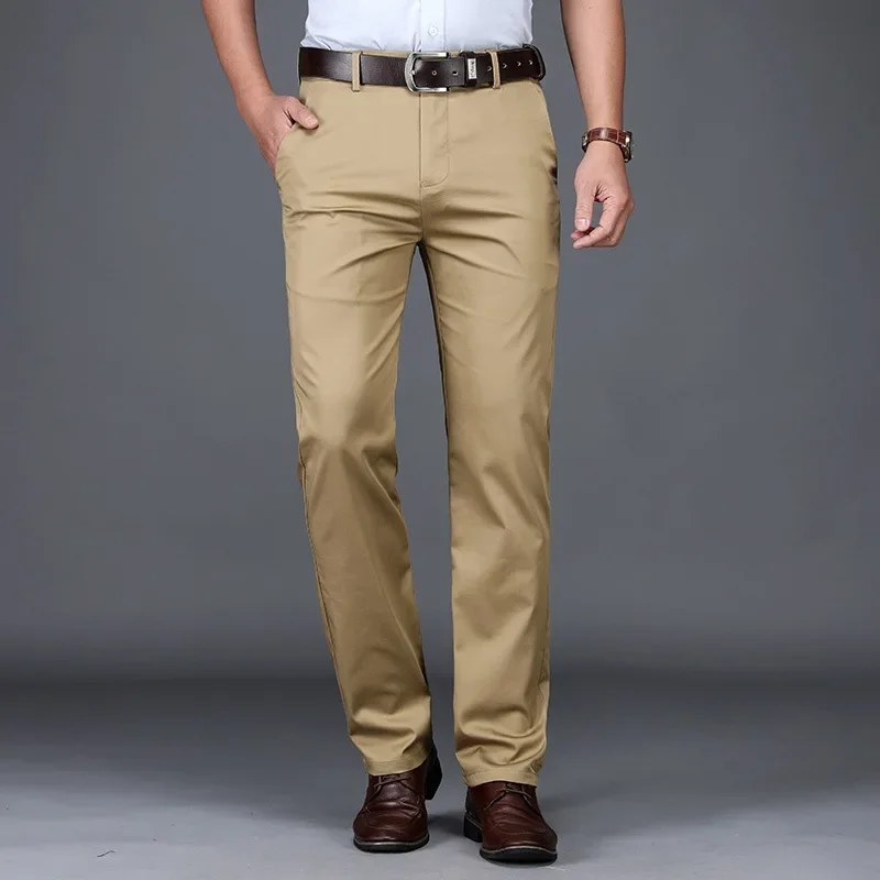 Pantalones de traje ajustados  - Men'S Fashion Khaki Pants reseña y precio