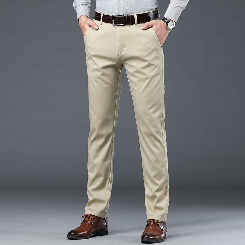 Pantalones de traje ajustados  - Men'S Fashion Khaki Pants reseña y precio