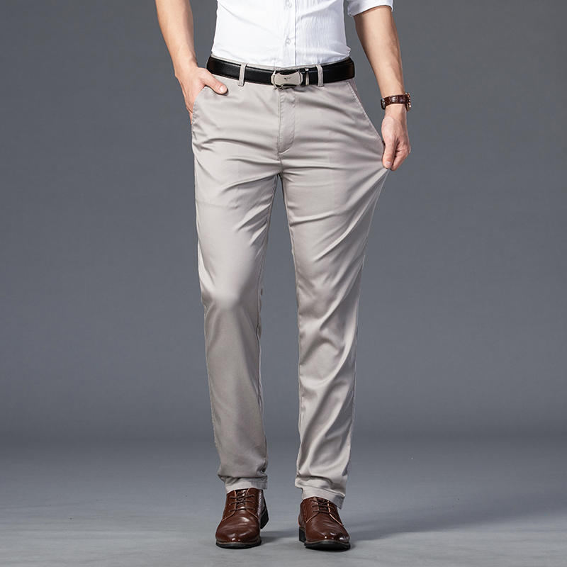 Pantalones de traje ajustados  - Men'S Fashion Khaki Pants reseña y precio