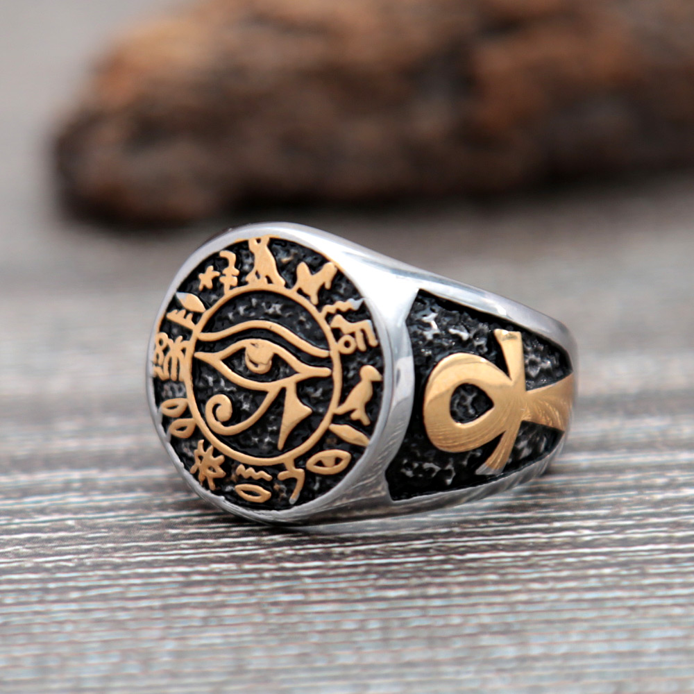 Anillo de Ojo de Horus egipcio - Men Fashion Egypt reseña y precio