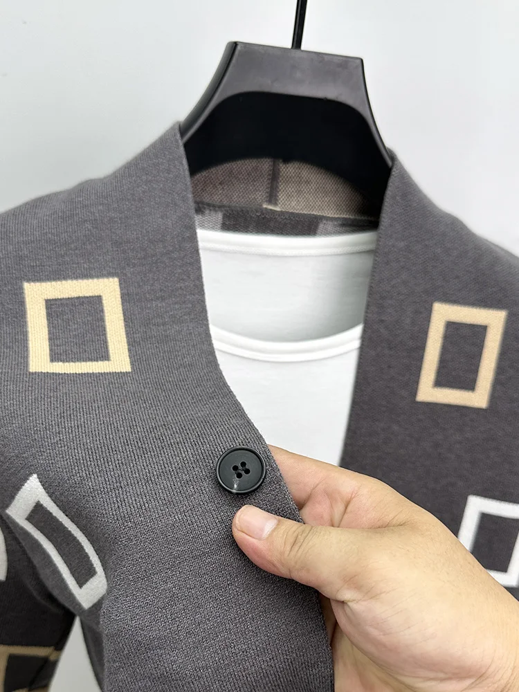 Cárdigan de punto de diseñador - Men'S Fashion V Neck Sweater reseña y precio