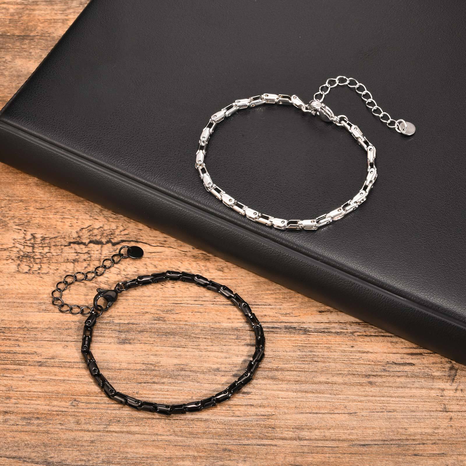Pulseras finas de cadena de ac - 1950S Fashion Men'S reseña y precio