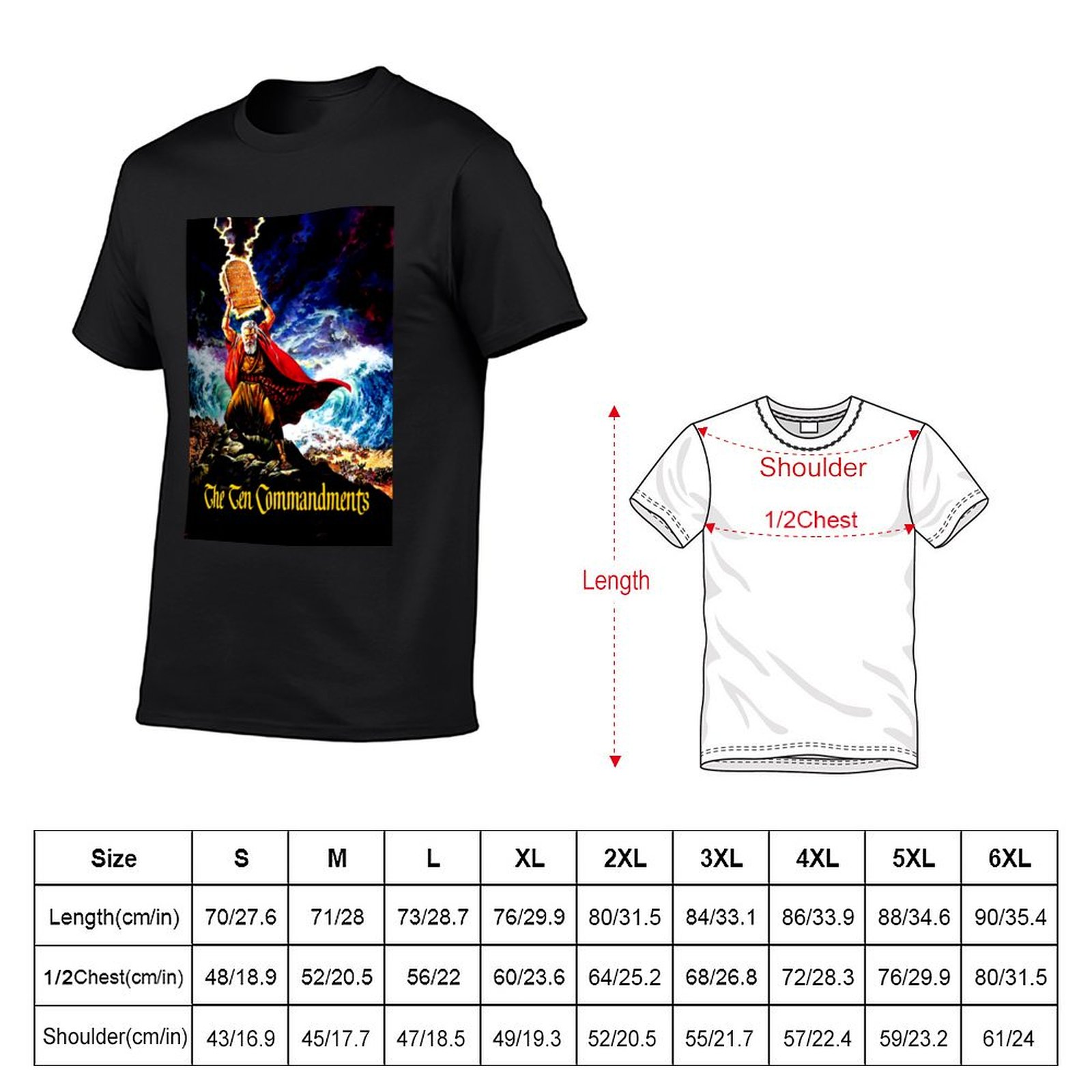 Camiseta de los diez mandamien - 1950S Fashion Men'S reseña y precio