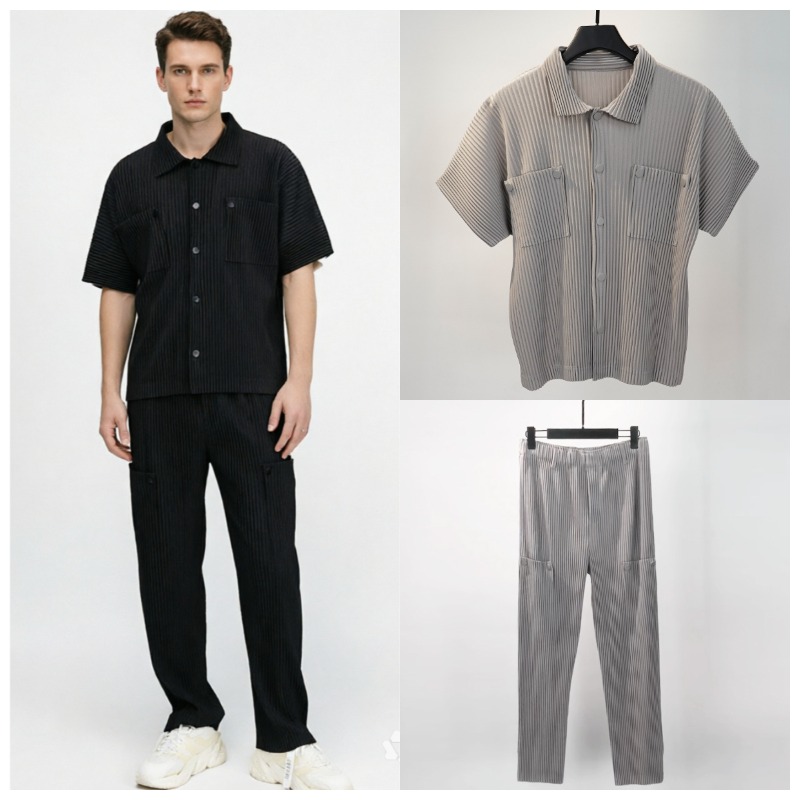 Conjunto de Camisa Plisada Miy - Mens Fashion Casual 2026 reseña y precio