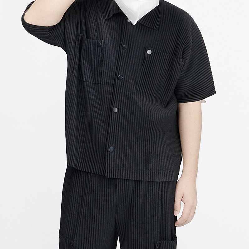 Conjunto de Camisa Plisada Miy - Mens Fashion Casual 2026 reseña y precio