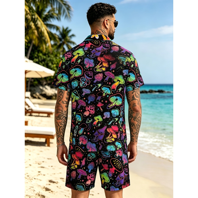 Traje con estampado de hongos  - Mens Fashion Suits reseña y precio