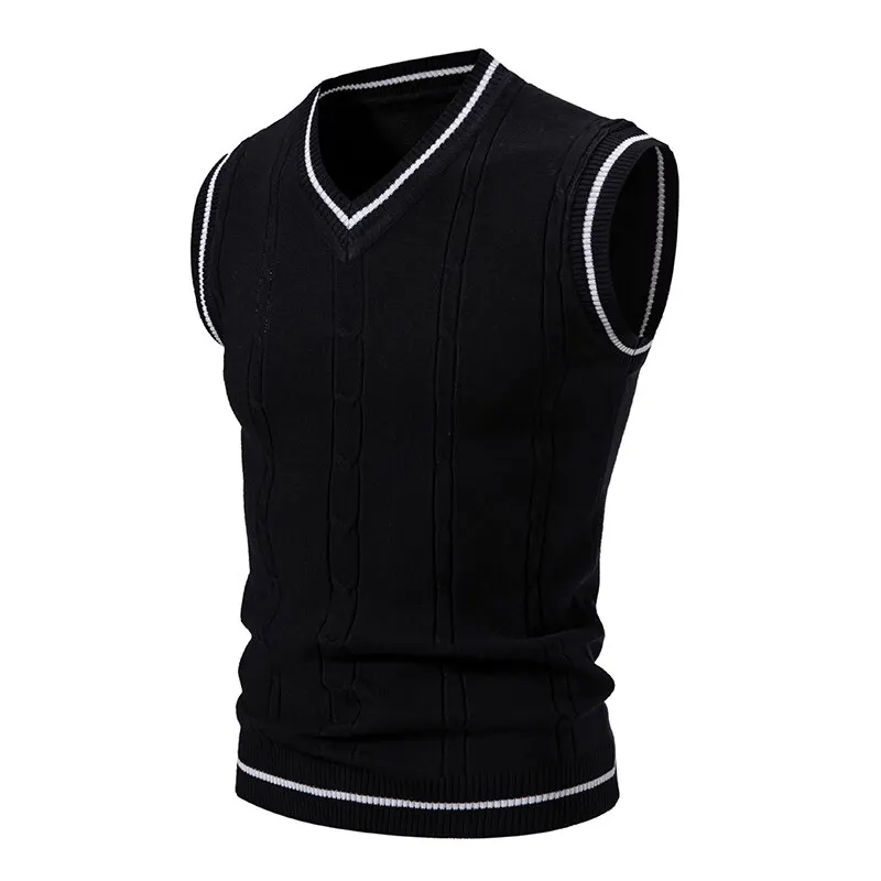 Chalecos de punto con cuello e - Men'S Fashion V Neck Sweater reseña y precio