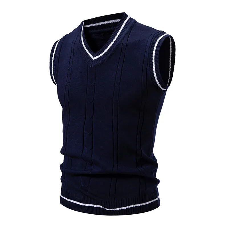 Chalecos de punto con cuello e - Men'S Fashion V Neck Sweater reseña y precio