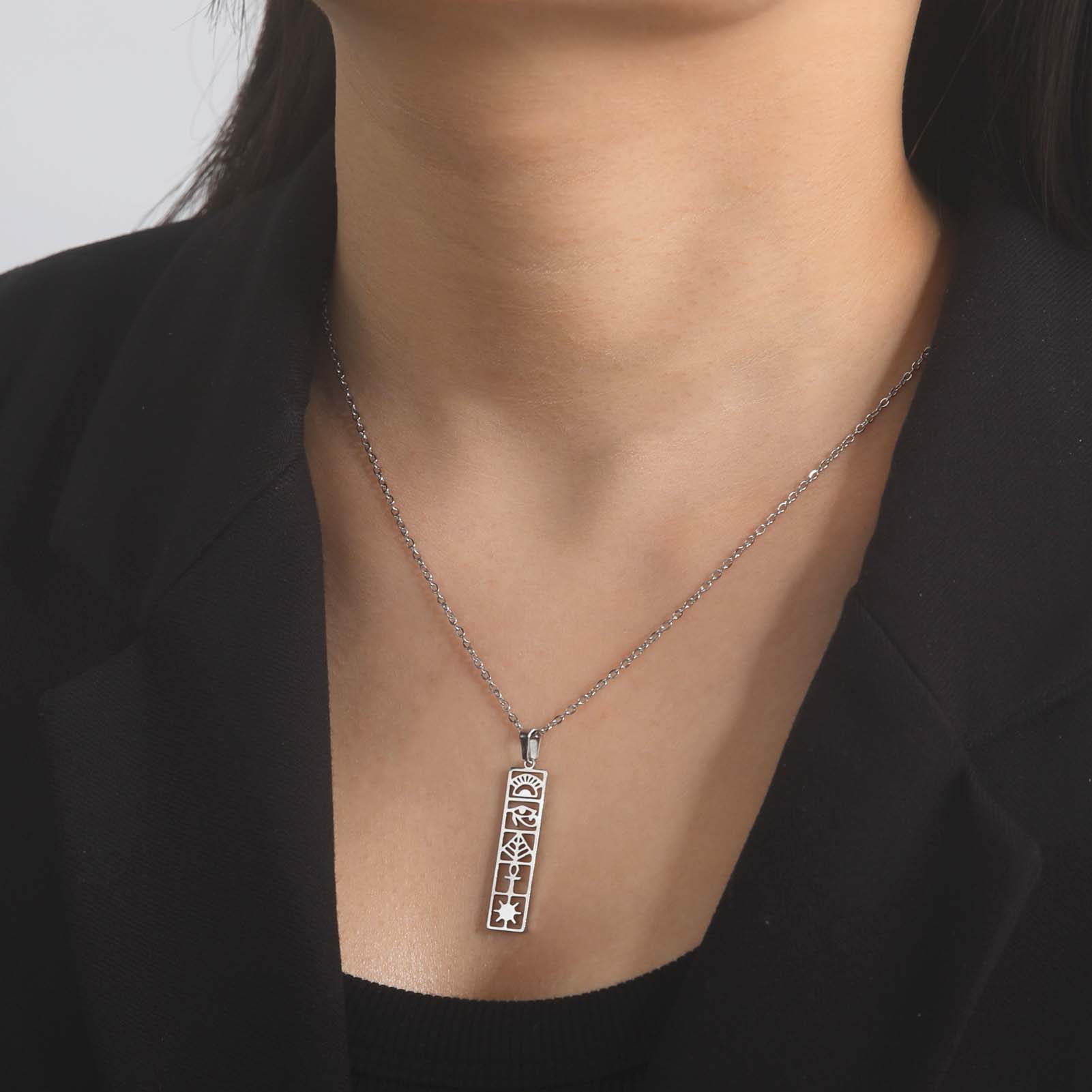 Skyrim-collar de jeroglíficos  - Men Fashion Egypt reseña y precio