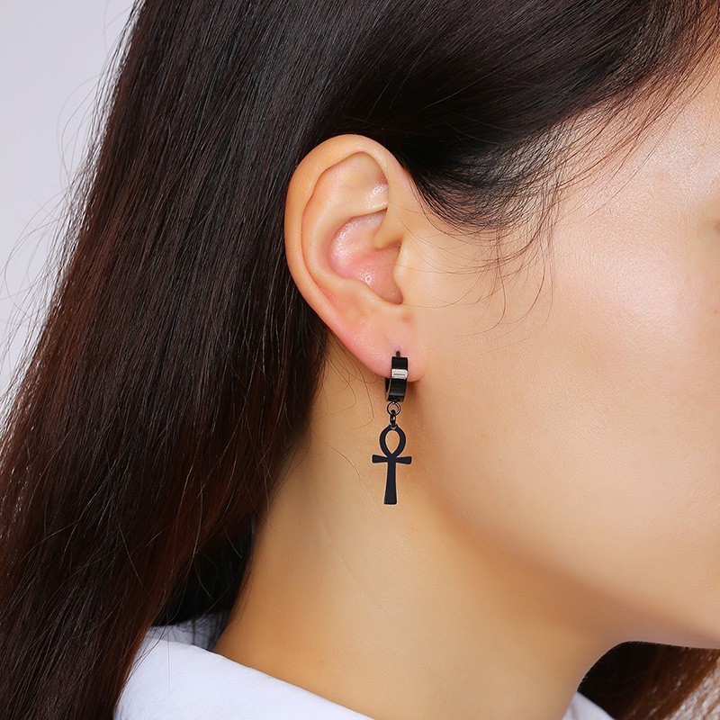 WKOUD-pendientes de acero inox - Men Fashion Egypt reseña y precio