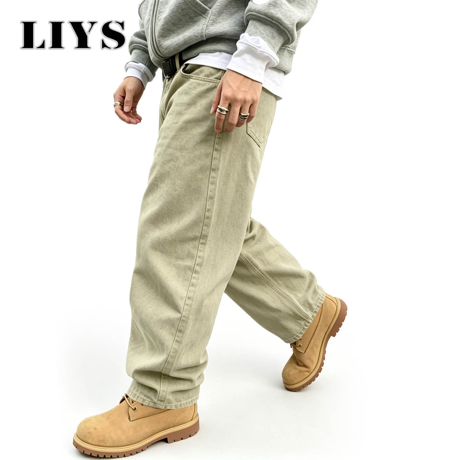 Pantalones vaqueros LIYS para  - Men'S Fashion Khaki Pants reseña y precio