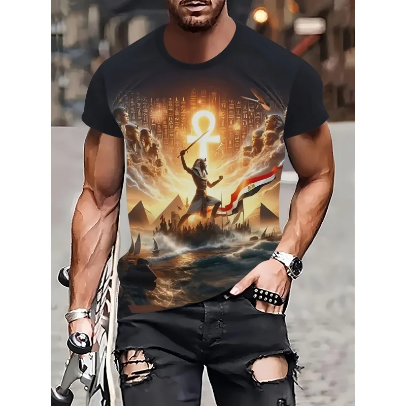 Camiseta gráfica del antiguo E - Men Fashion Egypt reseña y precio
