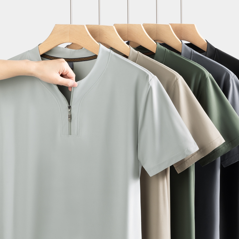 Camiseta Henley de seda helada - Men Fashion Upper reseña y precio