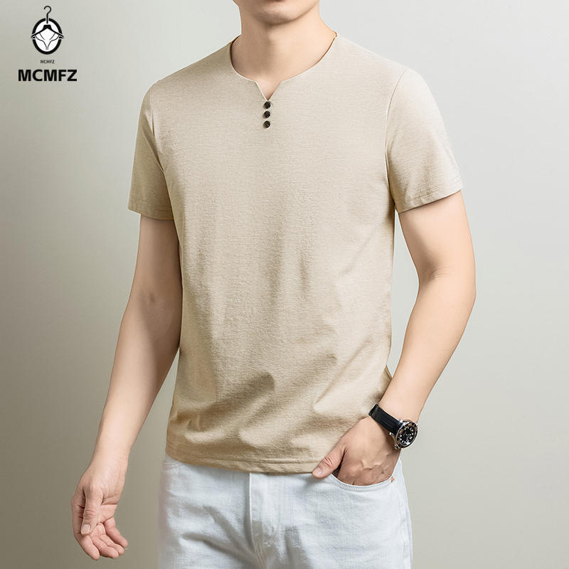 Camiseta Henley básica para ho - Men Fashion Upper reseña y precio