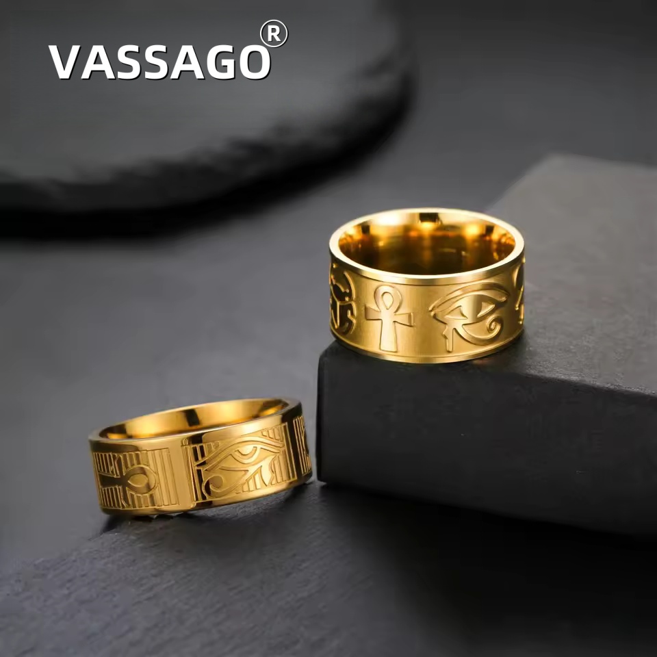 VASSAGO Anillo de Cruz Ankh de - Men Fashion Egypt reseña y precio