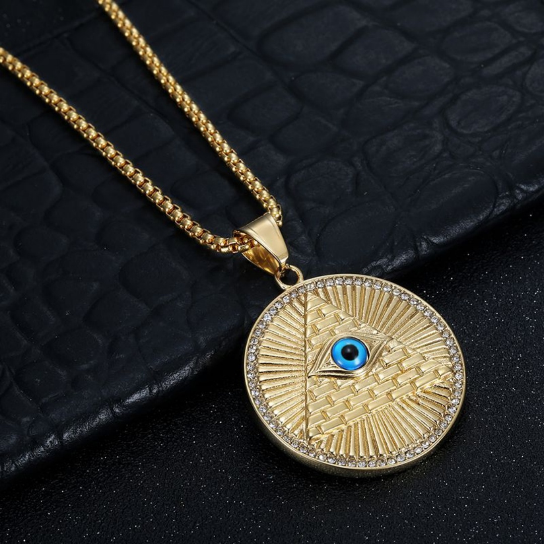 Colgante redondo con ojo de pi - Men Fashion Egypt reseña y precio